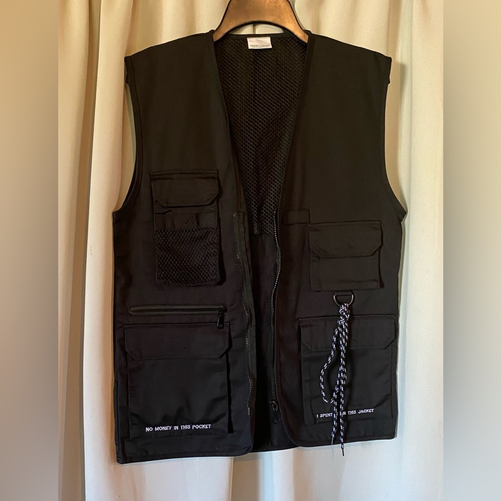 Sister seekers Women Utility Solid Color Cargo Vest Ladies Safari Casual Fishing